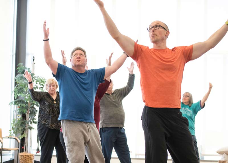 People in a Tai Ji Quan class