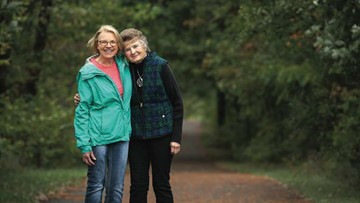 Friends Gayle Johnson and Phyllis Wikstrom lost weight together